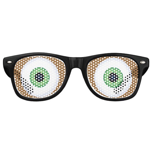 Big Green Eyeballs Sonnenbrille (Vorderseite)