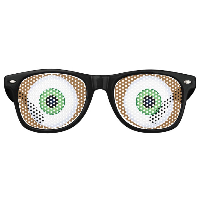 Big Green Eyeballs Sonnenbrille (Vorderseite)