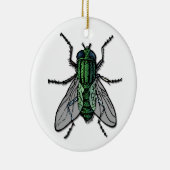 Big Green Fly Keramik Ornament (Rechts)