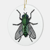 Big Green Fly Keramik Ornament (Links)