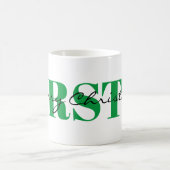 Big Green Monogram und Frohe Weihnachts Classic Kaffeetasse (Mittel)