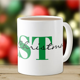 Big Green Monogram und Frohe Weihnachts Classic Kaffeetasse