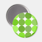 Big Green Polka Dots Magnet (Vorderseite/Rückseite)