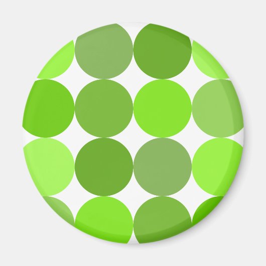 Big Green Polka Dots Magnet (Vorne)