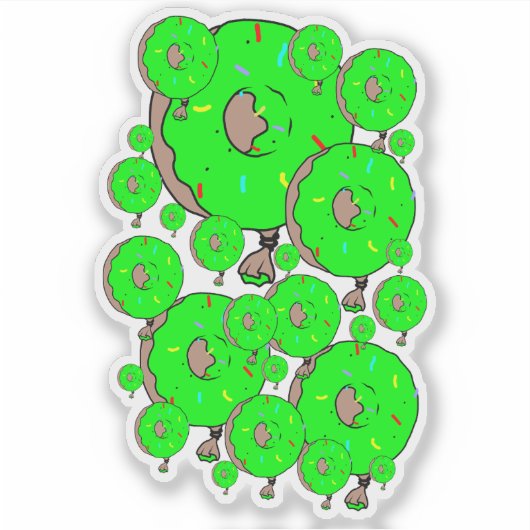 Big Green Yum-yums Aufkleber (Vorderseite)