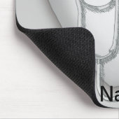 Big Grey Heart Air Force Nurse Mousepad (Ecke)