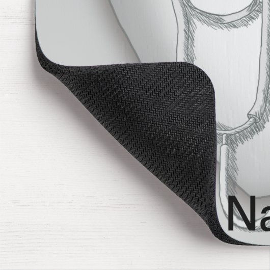 Big Grey Heart Air Force Nurse Mousepad (Ecke)