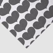 Big Grey Hearts Tissue Seidenpapier (Ausschnitt)