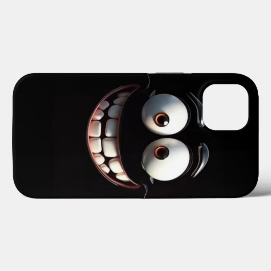 Big Grin Blackout iPhone Case (Rückseite (Horizontal))