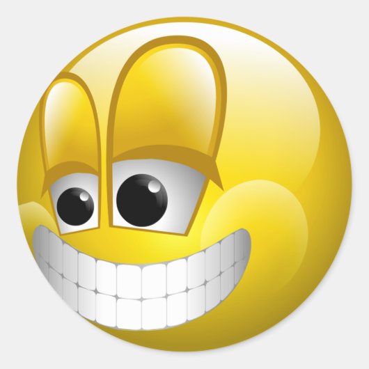 BIG GRIN FACE RUNDER AUFKLEBER (Vorderseite)