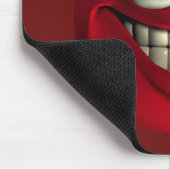 Big Grin Red Emoticon Mousepad (Ecke)