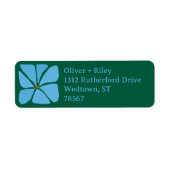 Big Groovy Blume Rücksendeadresse (Vorne)