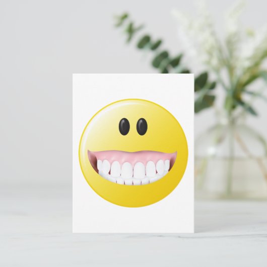 Big Gums Face Postkarte (Stehend Vorderseite)