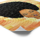 Big Hair Button Art Poster (Ecke)