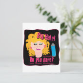 Big Hair wagen! Postkarte (Stehend Vorderseite)
