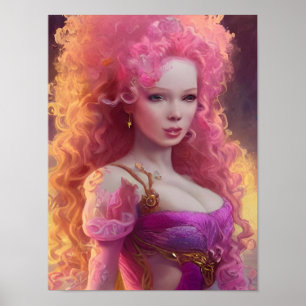 Big Hair Woman Poster