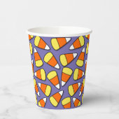 Big Halloween Candy Mais auf Lila Papierkämmen Pappbecher (Links)