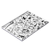 Big Halloween Doodles Kollektion. handgezogener Vi Notizblock (Linke Seite)