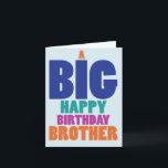 Big Happy Birthday Brother Karte<br><div class="desc">Über diesen Punkt * INSIDE GREETING: "Alles Gute zum Geburtstag!" COVER - Ein großer Glückwunsch zum Geburtstag Bruder * KARTENGRÖSSE - Erhalten Sie 1, normaler Notecard mit 12x18 Inch Umschlag. Wir bieten lustige Karten, die entweder leer oder grüßend im Inneren erscheinen, also überprüfen Sie vor dem Kauf alle Produkt-Fotos. *...</div>