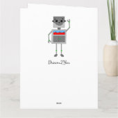 Big Happy Birthday Robot Thema mit Farbing Page Karte (Rückseite)