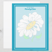 Big Happy Daisy Blue Unlinated Paper Sheet (Vorne/Hinten)
