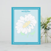Big Happy Daisy Blue Unlinated Paper Sheet (Stehend Vorderseite)