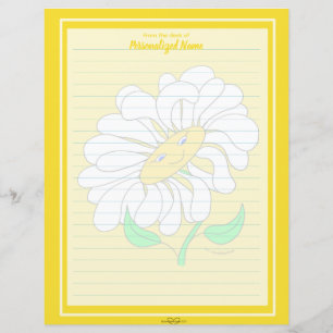 Big Happy Daisy Gelb Liner Blatt