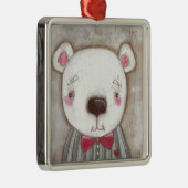 BIG HAPPY FACES by studiodudaart - Polar Bear Ornament Aus Metall (Rechts)