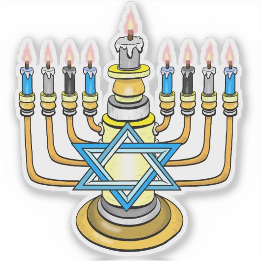 Big Happy Hanukkah Aufkleber (Vorderseite)