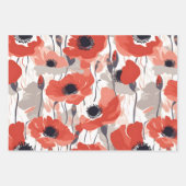 Big Happy Poppy Wrapping Paper Geschenkpapier Set (Vorderseite 2)