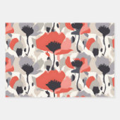 Big Happy Poppy Wrapping Paper Geschenkpapier Set (Vorderseite)