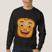 Big Happy Smiling Toast Slice Mascot Sweatshirt (Vorderseite)