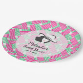 Big Hat Derby Brautparty Pappteller (Schrägansicht)