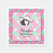 Big Hat Derby Brautparty Serviette (Vorderseite)