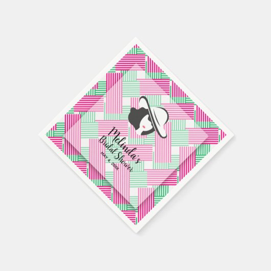 Big Hat Derby Brautparty Serviette (Ecke)