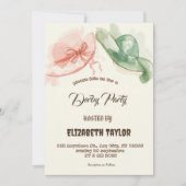 Big Hat Derby Party Invitation Einladung (Vorderseite)