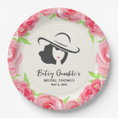 Big Hat Lady Rose Derby Brautparty Pappteller (Vorderseite)