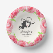 Big Hat Lady Rose Derby Brautparty Pappteller (Vorderseite)