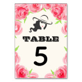 Big Hat Lady und Rose Derby Party Tischnummer (Vorderseite)