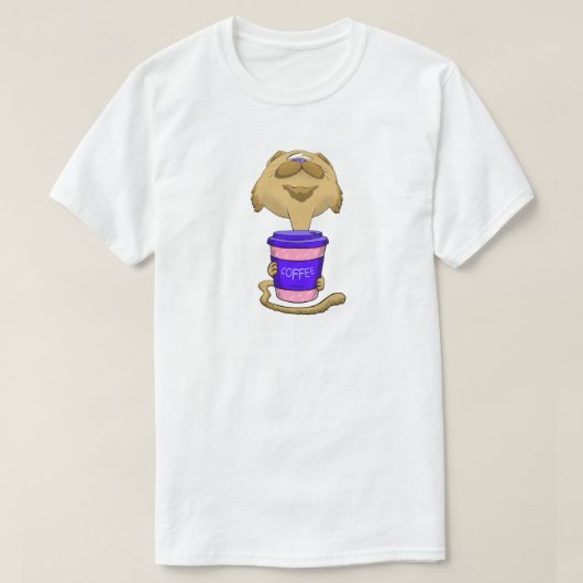 Big Head Coffee Cat T-Shirt (Design vorne)