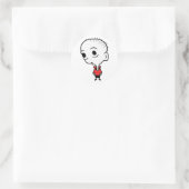 Big Head Runder Aufkleber (Tasche)