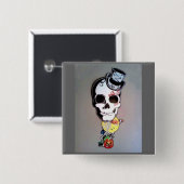 Big Head Skeleton Button (Vorne & Hinten)