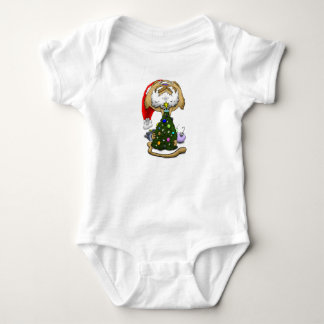 Big Head Weihnachtskatze Baby Strampler