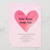 Big Heart Bridal Dusche Einladungen (Vorne/Hinten)