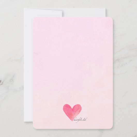 Big Heart Bridal Dusche Einladungen (Rückseite)