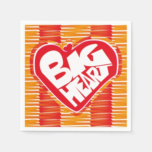 Big heart/Corazon Grande love by Masanser pixelat Serviette (Vorderseite)