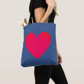 Big Heart Editable Blue Laptop Totbeutel Tasche (Von Nahem)