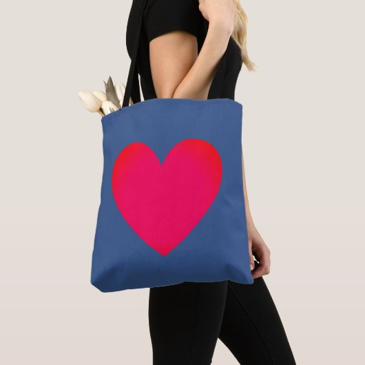Big Heart Editable Blue Laptop Totbeutel Tasche (Von Nahem)