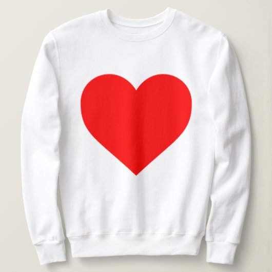 BIG HEART Frauenweißhemd Sweatshirt (Design vorne)