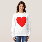 BIG HEART Frauenweißhemd Sweatshirt (Vorne ganz)